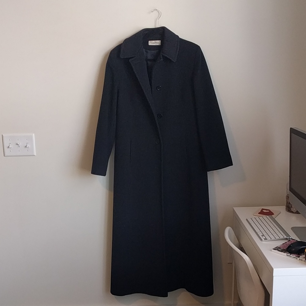 Vintage Calvin Klein Merino Wool Trench Coat